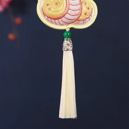 Pendentif Porte-bonheur Traditionel Brodé, Nouvel an Chinois 2025, année du Serpent