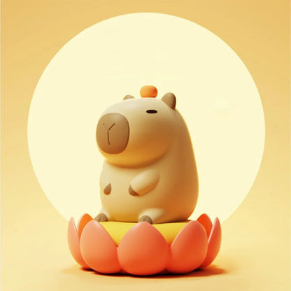 Cute Cartoon Capybara Night Lamp Silicone Pat Lamp for Children's Bedroom USB Rechargeable Timing Dimming Bedside Sleep Light